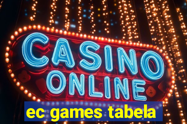 ec games tabela